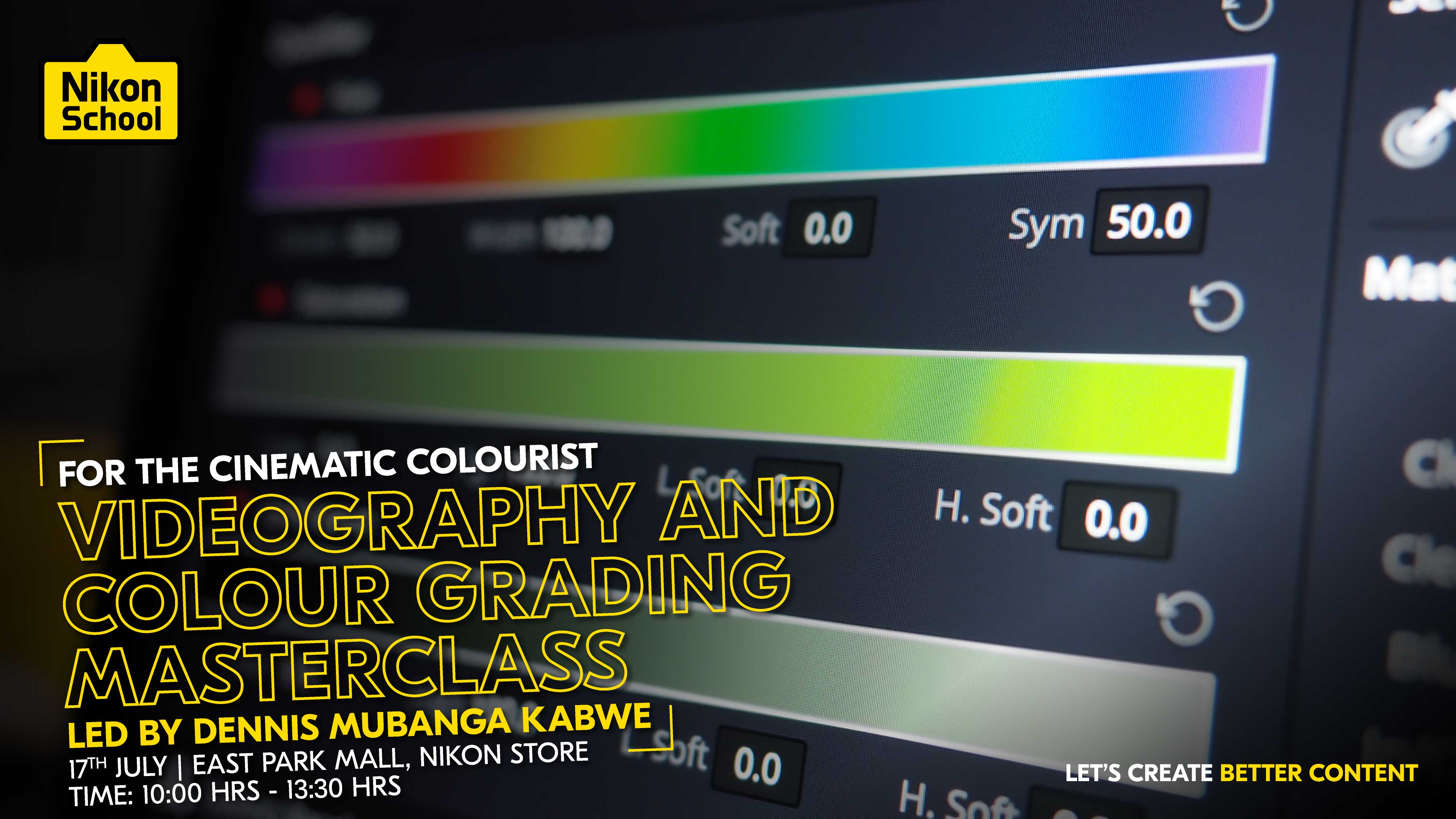 VIDEOGRAPHY and COLOUR GRADING MASTERCLASS
